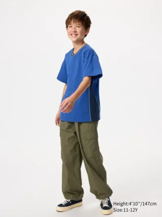 Camiseta infantil DRY-EX con cuello en V | Bicolor Camiseta infantil DRY-EX con cuello en V | Bicolor