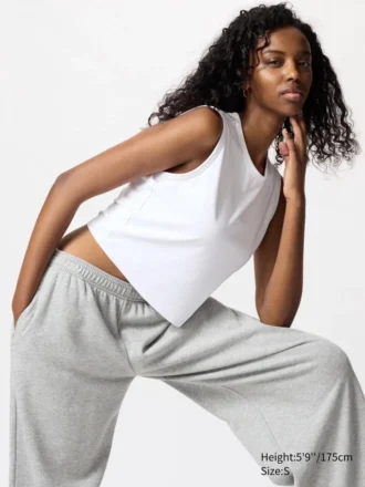 Camiseta sin mangas AIRism Soft Ribbed para mujer
