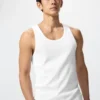 Camiseta sin mangas de canalé Dry Color para hombre