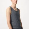 Camiseta sin mangas de canalé Dry Color para hombre