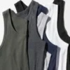Camiseta sin mangas de canalé Dry Color para hombre