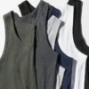 Camiseta sin mangas de canalé Dry Color para hombre Camiseta sin mangas de canalé Dry Color para hombre