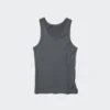 Camiseta sin mangas de canalé Dry Color para hombre