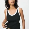 Camiseta sin mangas de mujer con canalé suave | Ringer Camiseta sin mangas de mujer con canalé suave | Ringer