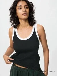 Camiseta sin mangas de mujer con canalé suave | Ringer