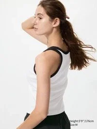 Camiseta sin mangas de mujer con canalé suave | Ringer Camiseta sin mangas de mujer con canalé suave | Ringer