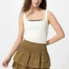 Camiseta sin mangas de punto calado para mujer Camiseta sin mangas de punto calado para mujer