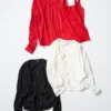 Camiseta sin mangas de punto calado para mujer Camiseta sin mangas de punto calado para mujer