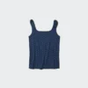 Camiseta sin mangas de punto calado para mujer | Estampado Camiseta sin mangas de punto calado para mujer | Estampado