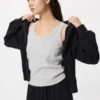 Camiseta sin mangas de punto elástico suave para mujer Camiseta sin mangas de punto elástico suave para mujer