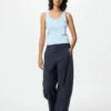 Camiseta sin mangas de punto elástico suave para mujer Camiseta sin mangas de punto elástico suave para mujer