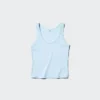 Camiseta sin mangas de punto elástico suave para mujer Camiseta sin mangas de punto elástico suave para mujer
