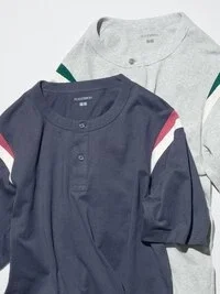 Camiseta unisex con cuello Henley Camiseta unisex con cuello Henley