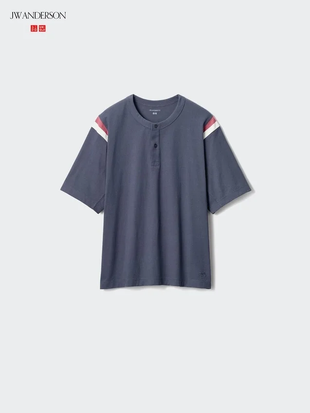 Camiseta unisex con cuello Henley Camiseta unisex con cuello Henley