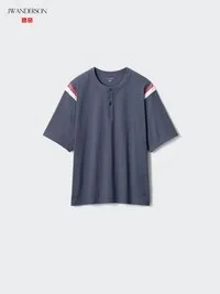 Camiseta unisex con cuello Henley Camiseta unisex con cuello Henley