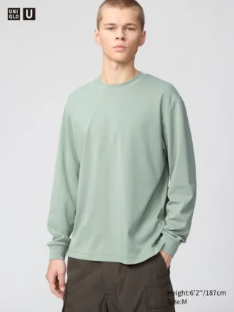 Camiseta unisex de algodón AIRism | Camiseta de manga larga