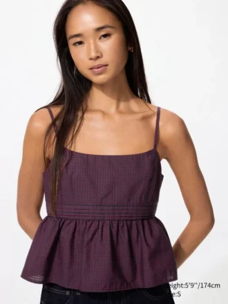 Camisola de algodón con estampado Dobby para mujer