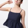 Camisola de algodón con estampado Dobby para mujer Camisola de algodón con estampado Dobby para mujer