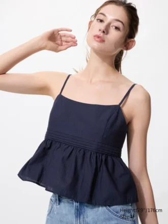 Camisola de algodón con estampado Dobby para mujer