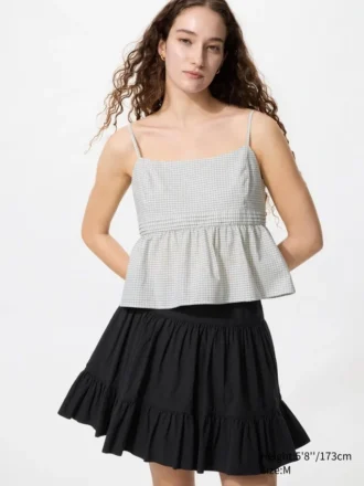 Camisola de algodón con estampado Dobby para mujer