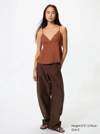 Camisola de mezcla de lino para mujer