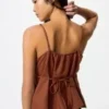 Camisola de mezcla de lino para mujer Camisola de mezcla de lino para mujer