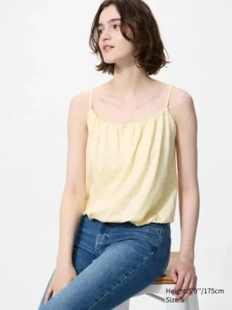 Camisola fruncida tipo globo para mujer