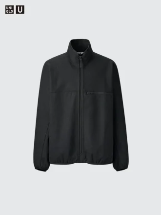 Cazadora con cremallera de jersey cepillado para hombre