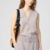 Chaleco de punto con botones para mujer, lavable Chaleco de punto con botones para mujer, lavable