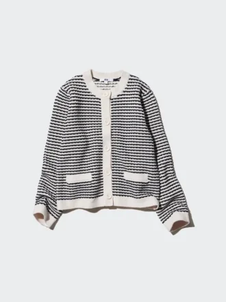 Chaqueta corta de punto para mujer | A rayas