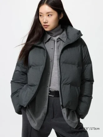 Chaqueta corta de Seamless Down para mujer | A cuadros
