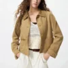 Chaqueta corta suave cepillada para mujer Chaqueta corta suave cepillada para mujer