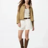 Chaqueta corta suave cepillada para mujer Chaqueta corta suave cepillada para mujer