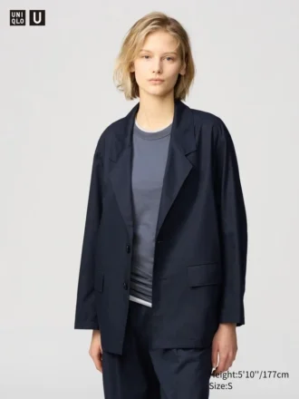 Chaqueta de algodón y lyocell para mujer