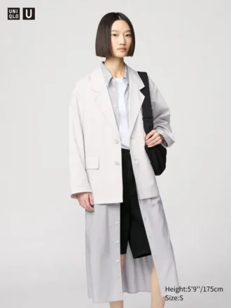 Chaqueta de algodón y lyocell para mujer