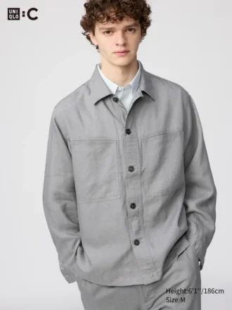 Chaqueta de camisa de Premium Linen para hombre