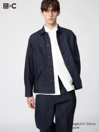 Chaqueta de camisa de Premium Linen para hombre