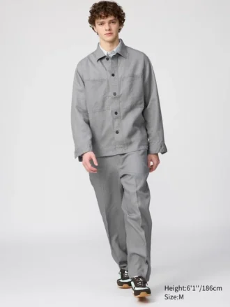 Chaqueta de camisa de Premium Linen para hombre