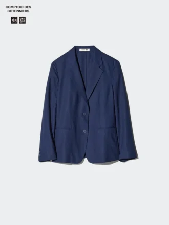 Chaqueta de mezcla de lino para mujer
