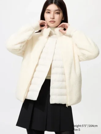 Chaqueta de mujer con cremallera completa de forro polar de hilo mullido Chaqueta de mujer con cremallera completa de forro polar de hilo mullido
