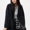 Chaqueta de mujer con cremallera completa de forro polar de hilo mullido Chaqueta de mujer con cremallera completa de forro polar de hilo mullido
