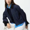 Chaqueta de pantalones cortos con cremallera para mujer Chaqueta de pantalones cortos con cremallera para mujer