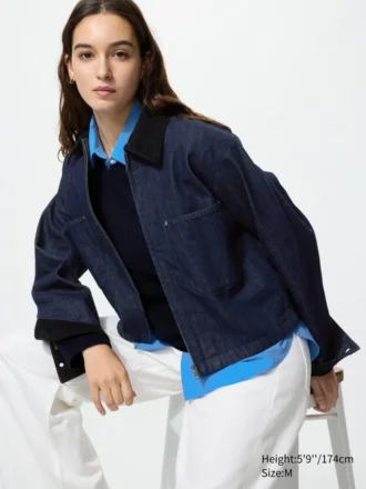 Chaqueta de pantalones cortos con cremallera para mujer