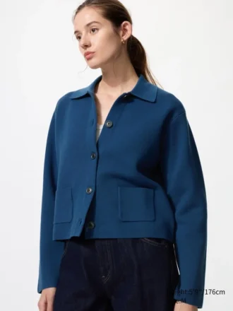 Chaqueta de punto acanalado Milano para mujer