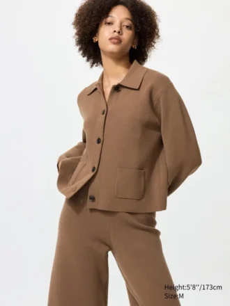 Chaqueta de punto acanalado Milano para mujer