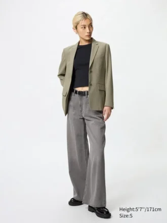 Chaqueta entallada de corte holgado para mujer