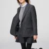 Chaqueta entallada de tweed para mujer Chaqueta entallada de tweed para mujer