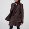 Chaqueta entallada de tweed para mujer Chaqueta entallada de tweed para mujer