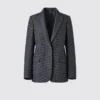 Chaqueta entallada de tweed para mujer Chaqueta entallada de tweed para mujer