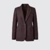 Chaqueta entallada de tweed para mujer Chaqueta entallada de tweed para mujer